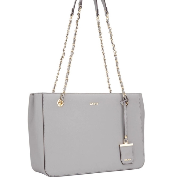 DKNY Grey Saffiano Gold Chain bag - Picture 1 of 5